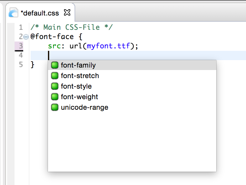 font-face